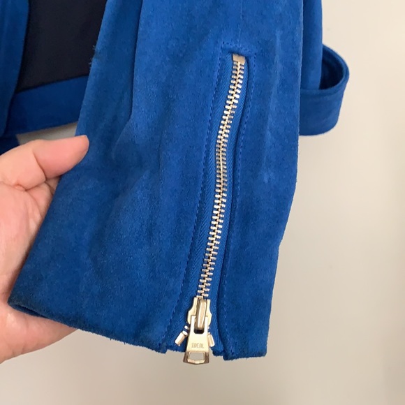 Club Monaco Blue Suede Moto - Picture 7 of 11